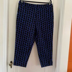Lane Bryant ankle pants, dark blade & black